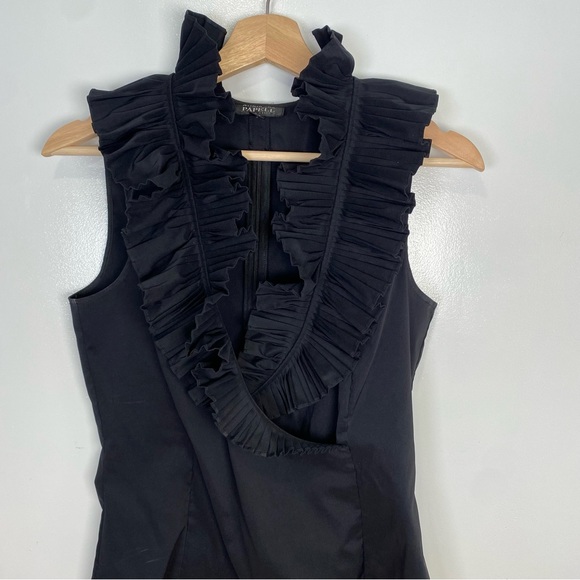 Adrianna Papell Black Ruffled Top - Picture 6 of 14